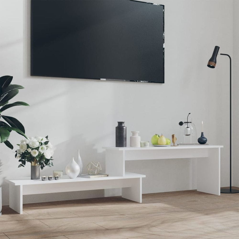 Vidaxl TV skrinka biela 180x30x43 cm drevotrieska